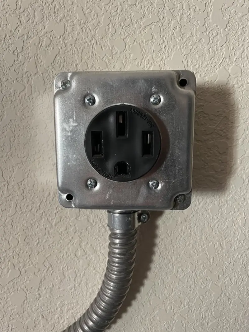 NEMA 14-50 outlet installed for Electrical Panel Upgrade in Rialto
