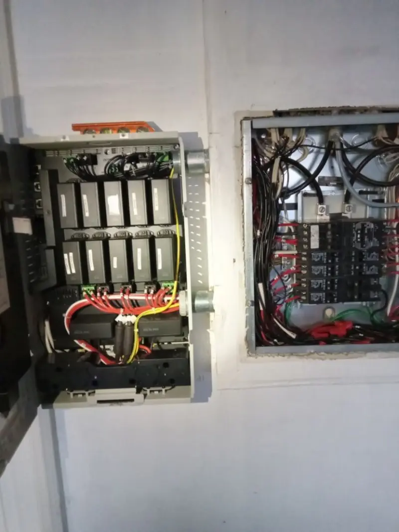 Electrical panel upgrade completed for Security Camera Wiring in Rialto
